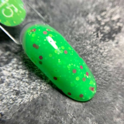 Luna Tutti Frutti Base №15 Toxic Green cu fulgi decorativi 13ml