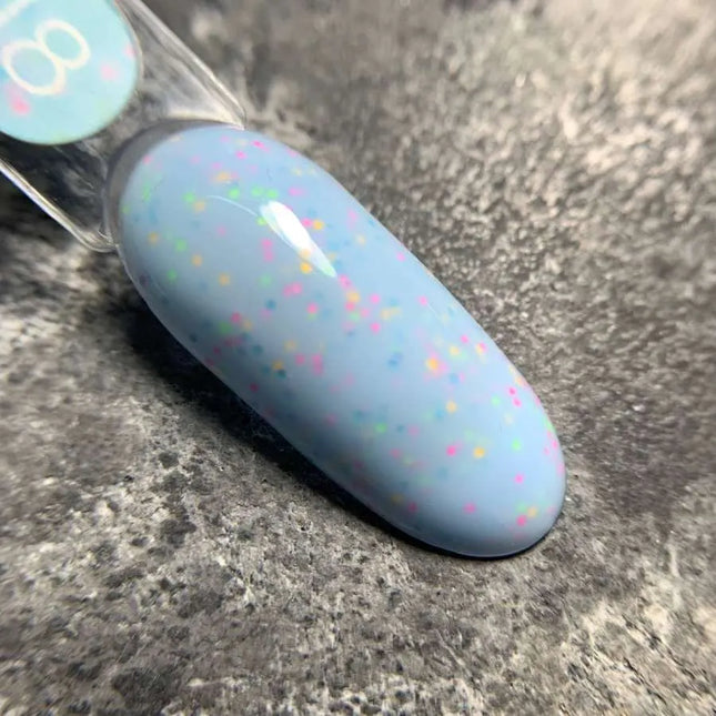 Luna Tutti Frutti Base №18 Light Blue cu fulgi multicolori 13ml