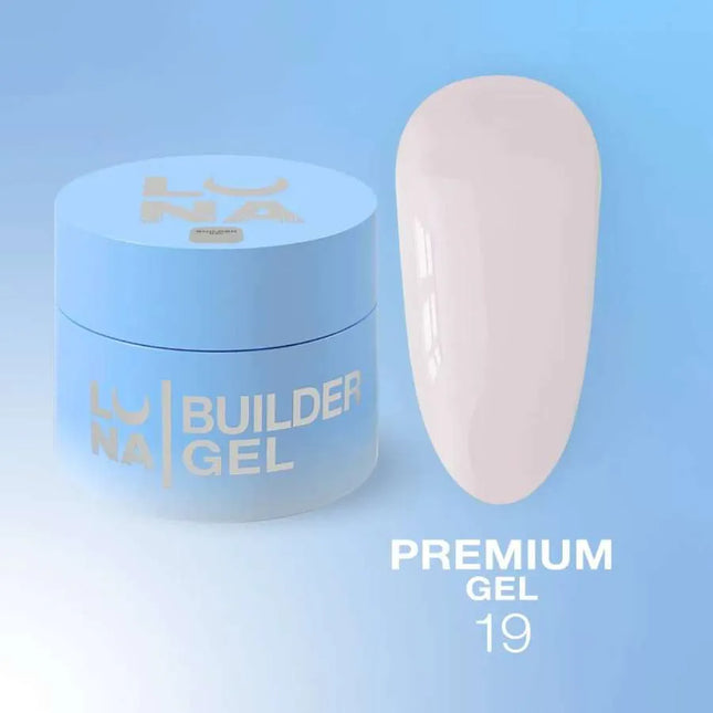 Gel Premium Luna №19 Milky cu nuanță roz rece 30ml