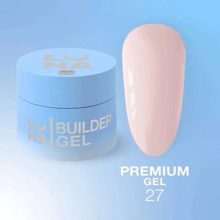 Гель Luna Premium №27 Milky с розовым подтоном 15 мл