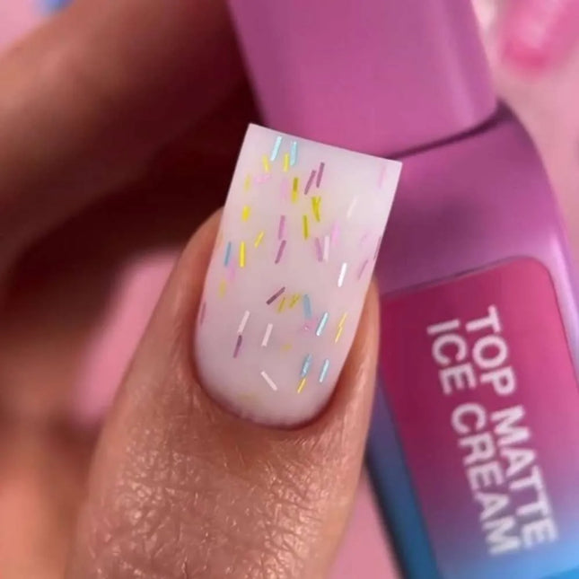 Luna Top Ice Cream Matte cu confetti multicolore 13ml