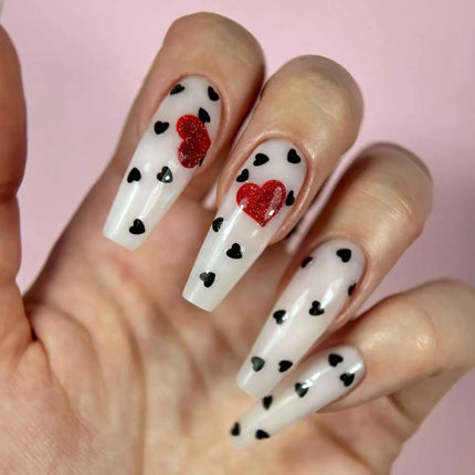 Luna Top Romantic Negru cu inimioare decorative 13ml