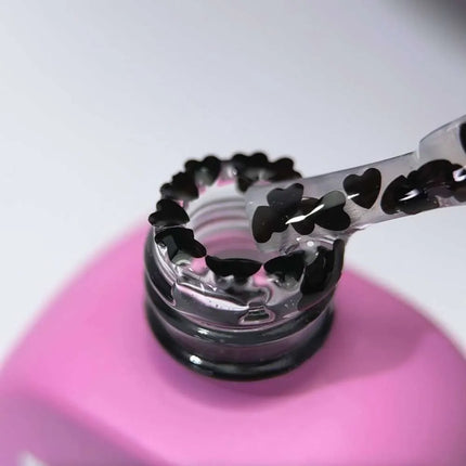 Luna Top Romantic Negru cu inimioare decorative 13ml