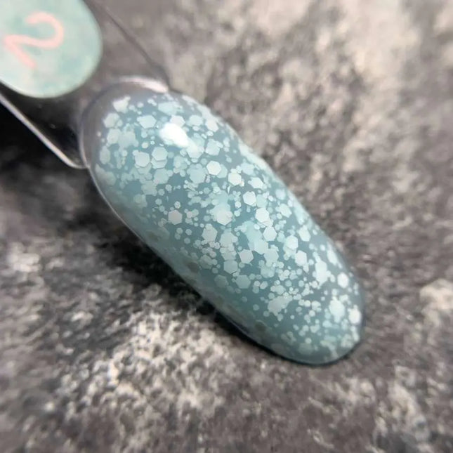 Gel Luna Bubble №02 albastru deschis cu sclipici alb 5ml