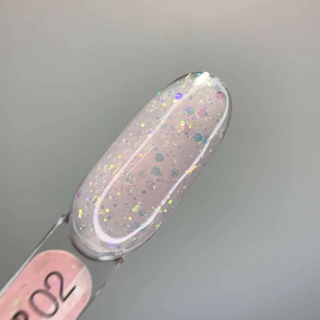 Gel Luna Diamond №02 Roz Pal cu Sclipici 15ml