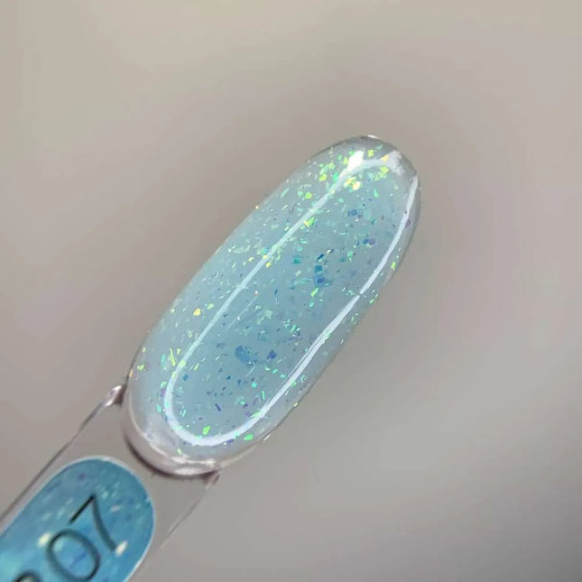 Gel Luna Diamond №07 Albastru Deschis cu folie holografică 15ml