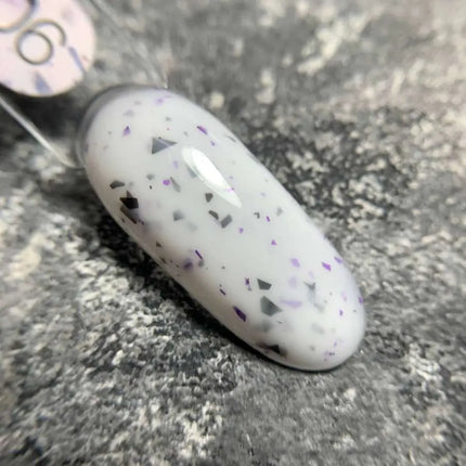 Bază Luna Marble №06 Lapte cu folie neagră și mov 13ml