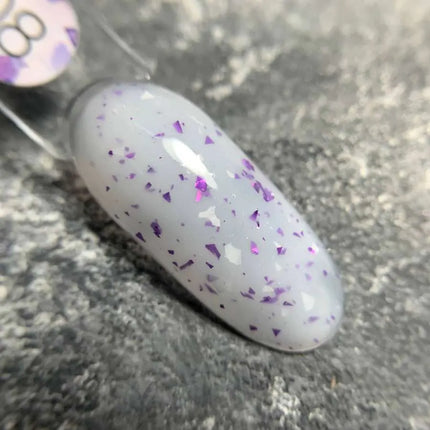 Bază Luna Marble №08 Lapte cu folie albă și mov 13ml