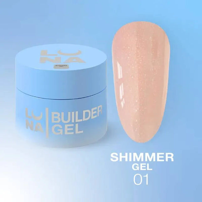 Gel Luna Shimmer №1 Roz Pișcot Deschis 15ml