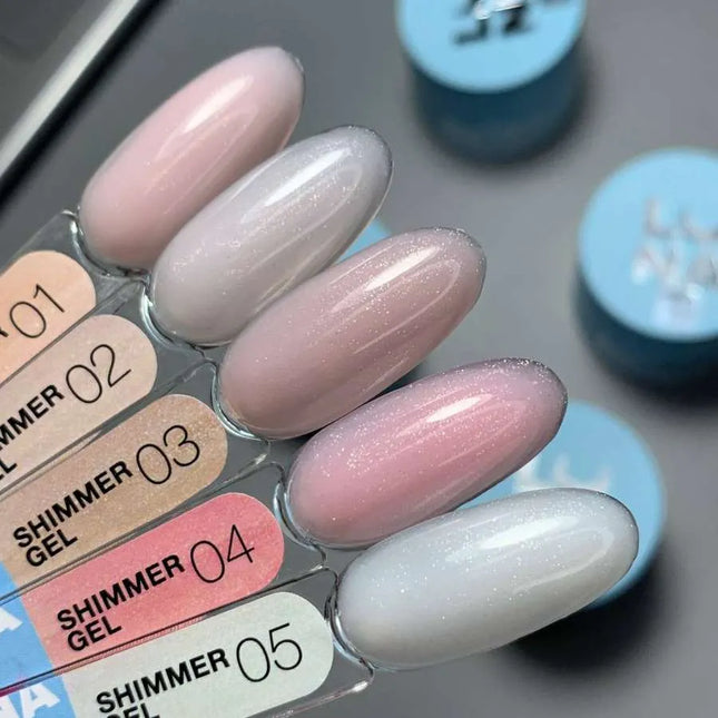 Gel Luna Shimmer №1 Roz Pișcot Deschis 15ml