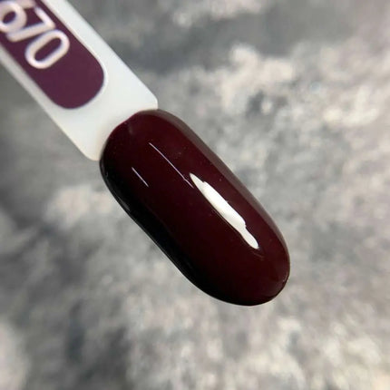 Lac de unghii gel MOON №670 Chocolate Berry 8ml