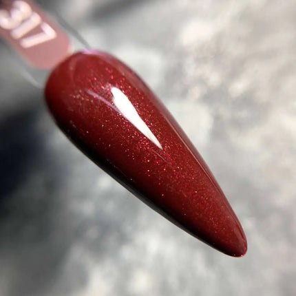 Lac de unghii gel MOON №317 Cireașă cu ciocolată Shimmer 8ml