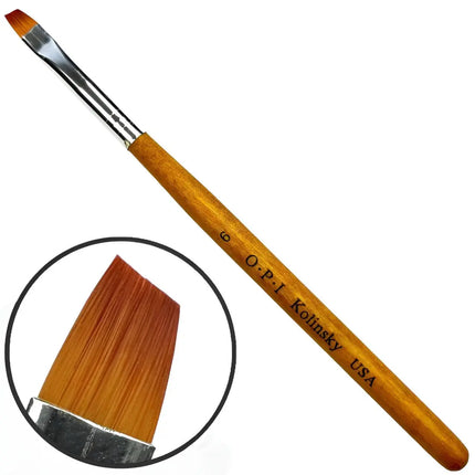 Perie pentru unghii unghiulară OPI Kolinsky nr. 6