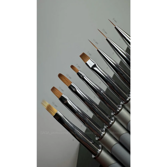Nail brush Square 7mm №4 Saga Professional - Nail Art Brushes