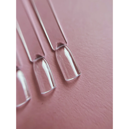 Nail tip fan SQUARE transparent 50 psc - Nail display tips