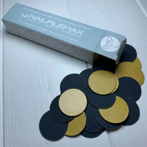 Disposable files for pedicure disc Nailfilemax L 240 grit 100pcs