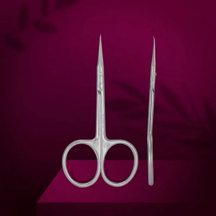 Professional cuticle scissors with hook Staleks Pro Exclusive 21 Type 2 (Magnolia) SX-21/2m - Cuticle Scissors