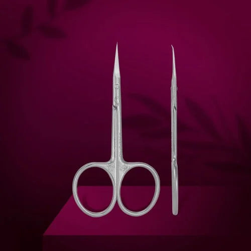Professional cuticle scissors with hook Staleks Pro Exclusive 23 Type 2 (Magnolia) SX-23/2m - Cuticle Scissors