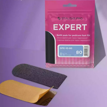 Refill pads for pedicure foot file Staleks Pro Expert 10 80 grit DFE-10-80 - Pedicure foot file