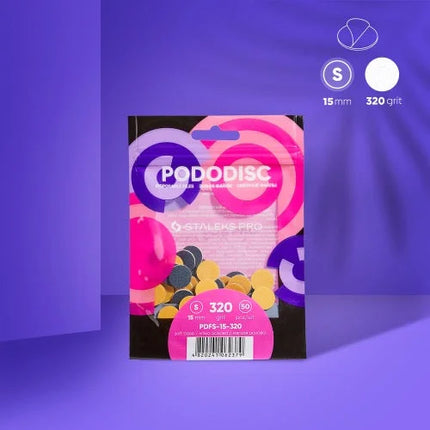 Refill pads on a soft base for pedicure disc Pododisc Staleks Pro S 320 grit (50 pcs) PDFS-15-320 - Disposable files