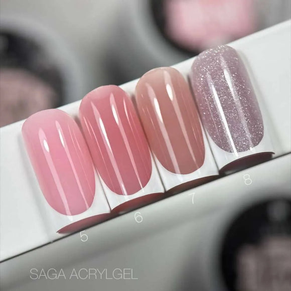 Saga Acryl Gel №08 Сірий фіолетовий з блиском 13ml