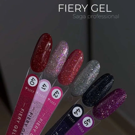 SAGA Gel Polish Fiery №42 Zmeură French cu folie 9ml