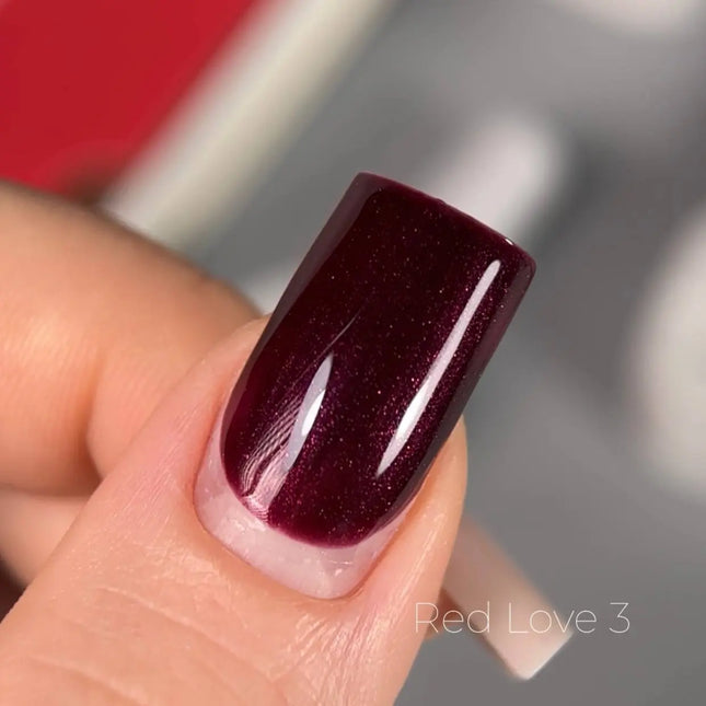 Gel Polish Saga Love Red 2 Shimmer 10 ml