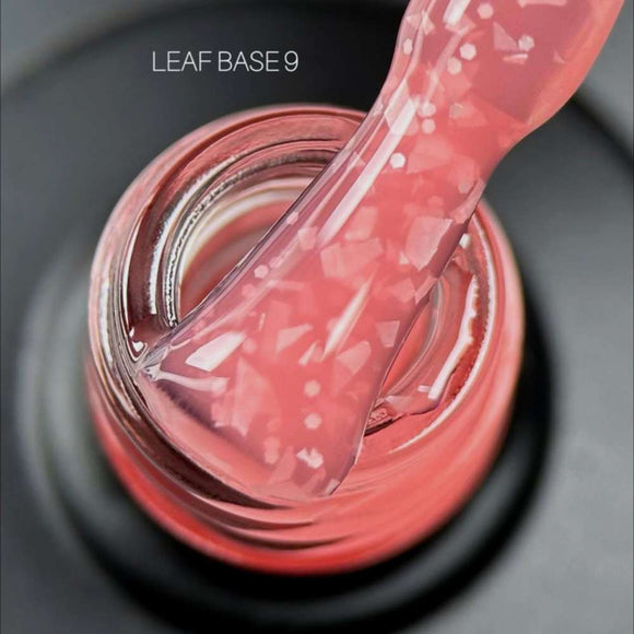 Saga Leaf База №09 Peachy pink с серебряной фольгой 9ml