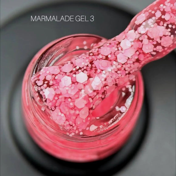 Гель-лак Saga Marmalade №03 Рожевий з пластівцями 9ml