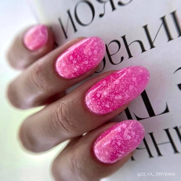 Гель-лак Saga Marmalade №04 Глибокий рожевий з пластівцями 9ml