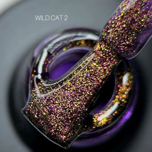 Saga Cat Eye Wild №2 mov închis auriu 9ml