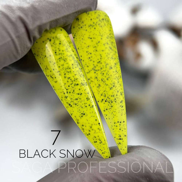 Saga Black Snow №7 yellow with black crumps 9ml