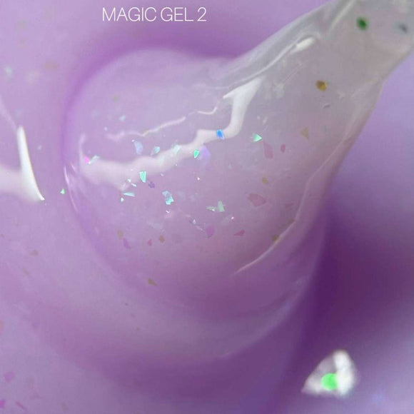 Saga Magic Gel №02 Liliac cu folie holografică 15ml