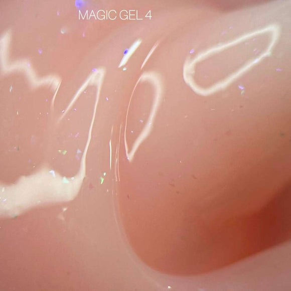 Saga Magic Gel №04 Piersică cu folie holografică 15ml