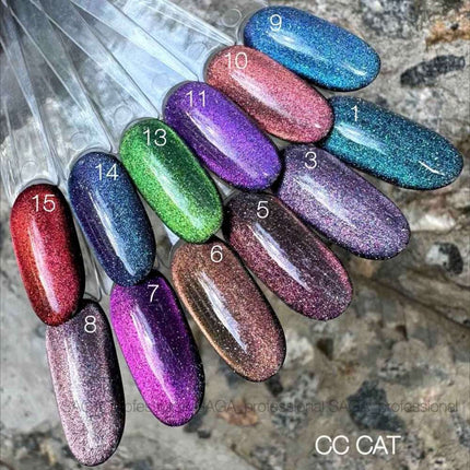 Saga Cat Eye Хамелеон №04 Оранжево-Розовый 9 мл