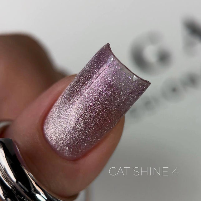 Saga Cat Eye Shine №04 Violet Blush with Purple Glitter 9ml