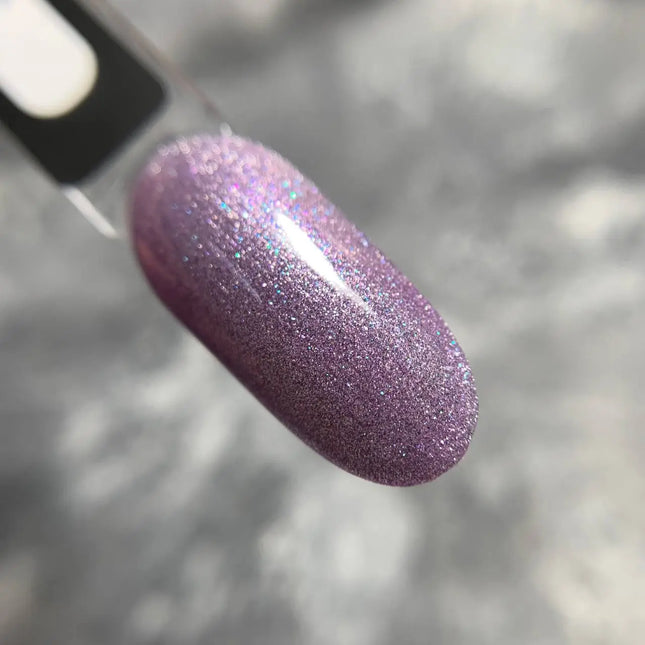 Saga Cat Eye Shine №05 Lilac with blue glitter 9ml