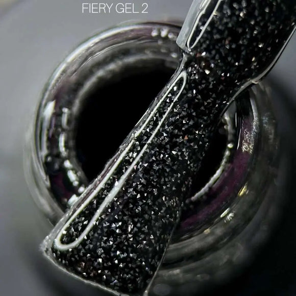 Saga Fiery Gel Polish №02 Negru 10ml