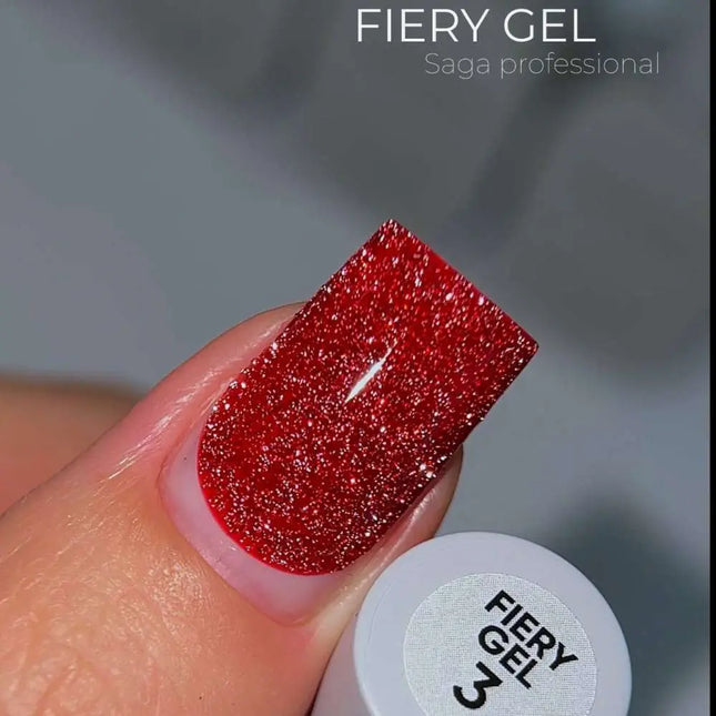 Saga Fiery Gel Polish №03 Roșu 10ml