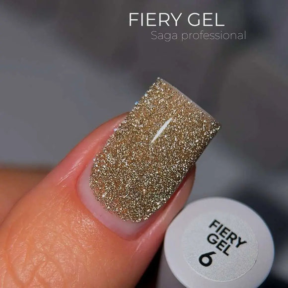 Saga Gel pentru unghii Fiery №06 Auriu nisipiu 10ml