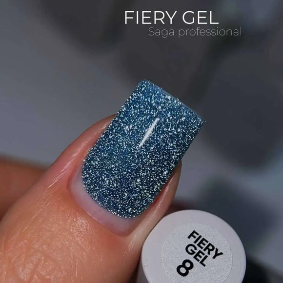 Saga Fiery Gel Polish №08 Blue Jay 10ml