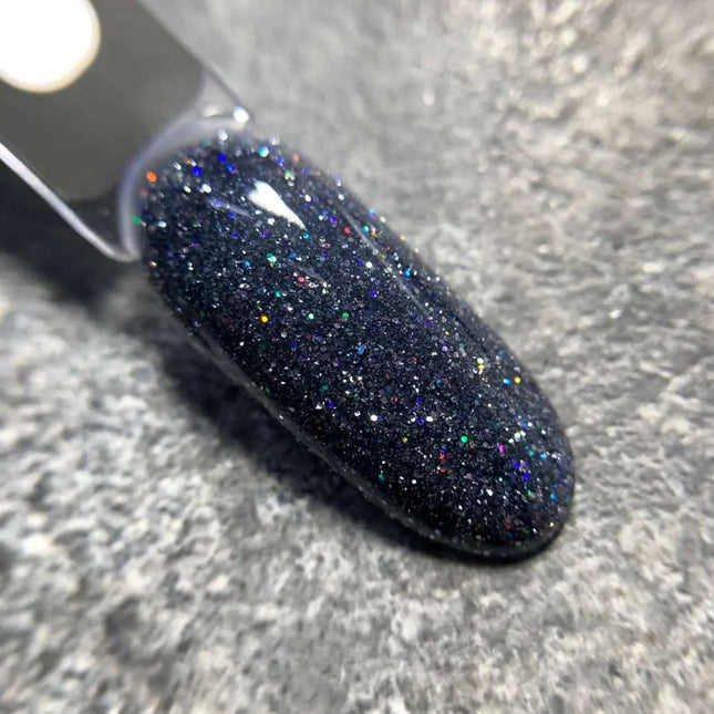 Saga Fiery Gel Polish №12 Antracit cu sclipici Holographic 10ml