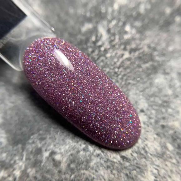 Saga Fiery Gel Polish №14 Orhidee radiantă cu glitter Holographic 10ml