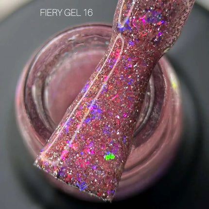 Saga Fiery Gel Polish №16 Lila roz cu folie 10ml