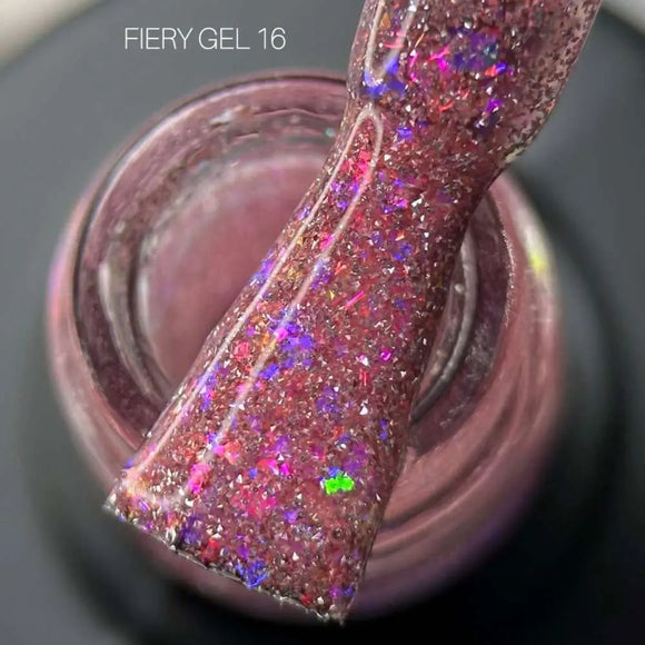 Saga Fiery Gel Polish №16 Lila roz cu folie 10ml