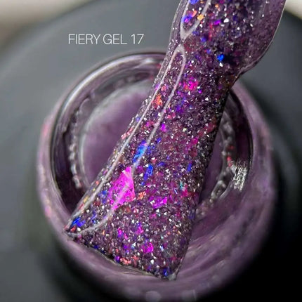 Saga Gel lac aprins №17 Violet orhidee cu folie 10ml