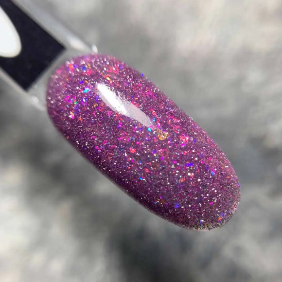 Saga Fiery Gel Polish №17 Орхидеевый фиолетовый с фольгой 10ml