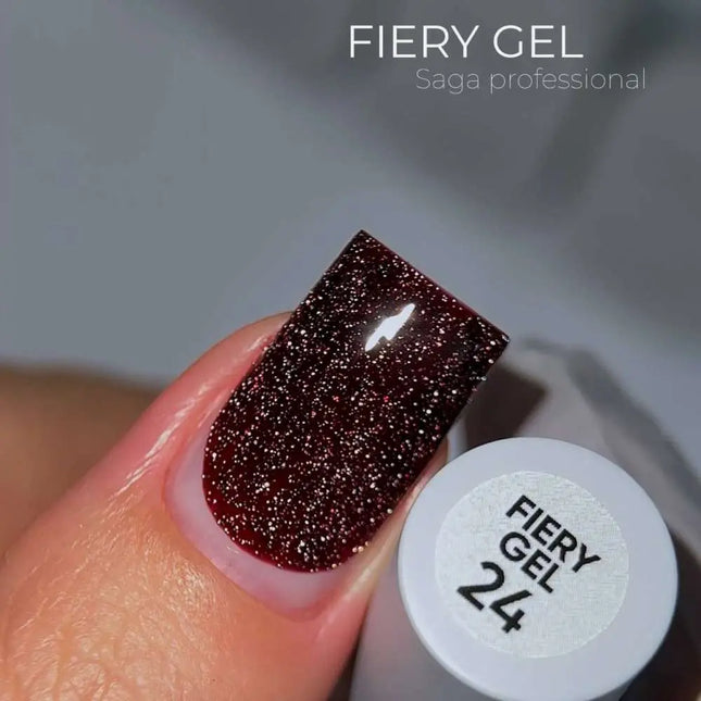Saga Fiery Gel Polish №24 Vișiniu închis 10ml