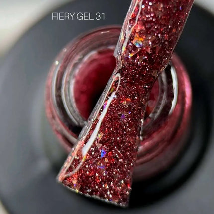 Saga Fiery Gel Polish №31 Claret cu folie 9ml