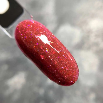 SAGA Gel Polish Fiery №42 Zmeură French cu folie 9ml